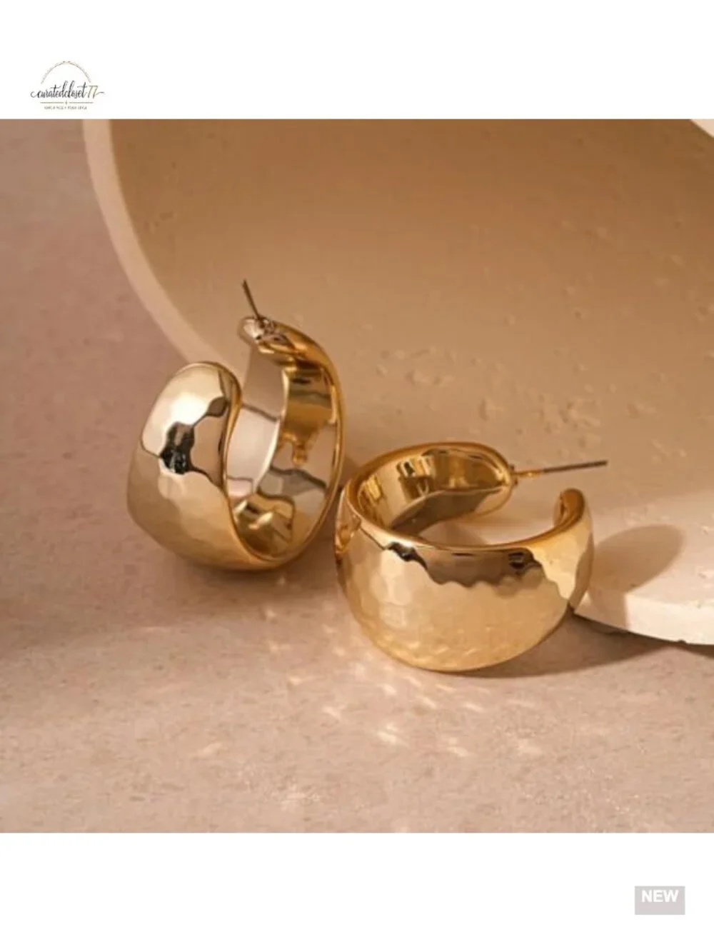 Gold Chunky Acrylic Open Hoop Earrings, Geometric Drop Dangle Statement Jewelry